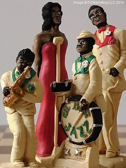 Jazz Hand Painted Themed Chess 
Set