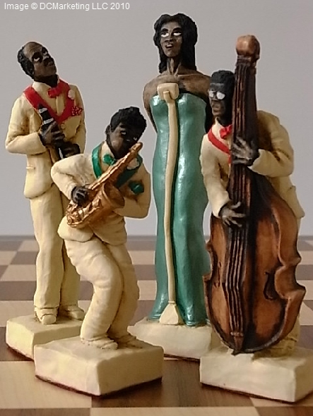 Jazz Hand Painted Themed Chess Set